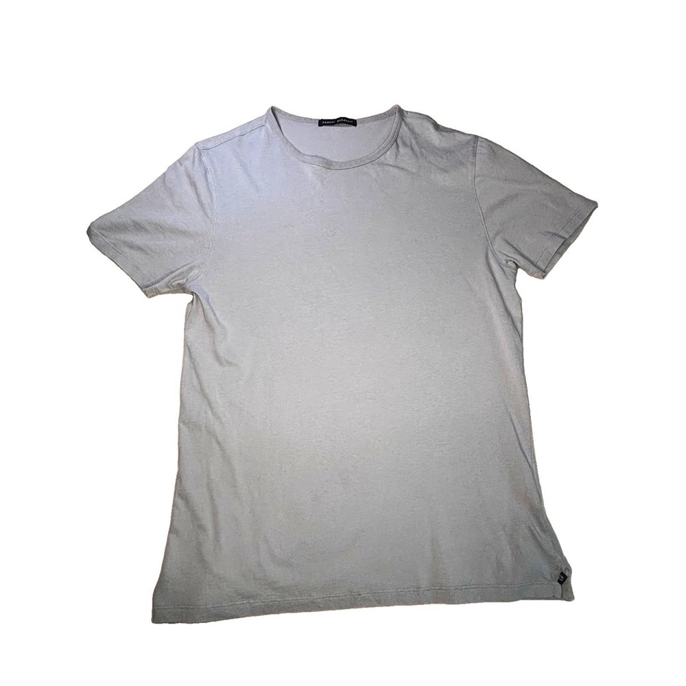 Robert Barakett Men's Gray Solid Crew Neck Short Sleeve T-Shirt Size M 0065
